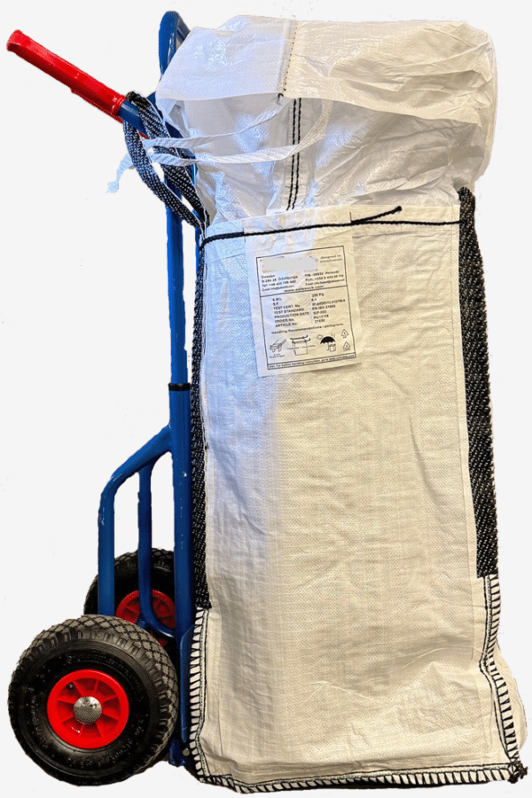 Trallesekk Big Bag, 45 x 45 x 80 cm, 160 liter, 250 kg maksbelastning, topp skjørt for å lukke - Image 2