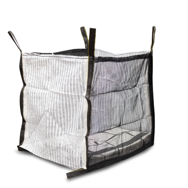 Storsekk til ved – 1000 liter med god ventilasjon